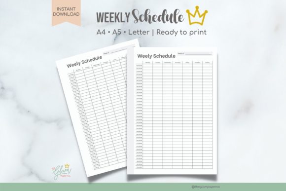 Download Weekly Schedule Printable - Schedule Collection