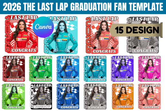 Download 2026 Last Lap Graduation Fan Template - Fan template Collection