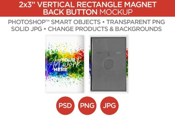 Download 2x3" Vertical Rectangle Button Magnet - Premium Resources