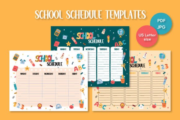 Download School Schedule Printable Template PDF - Premium Resources
