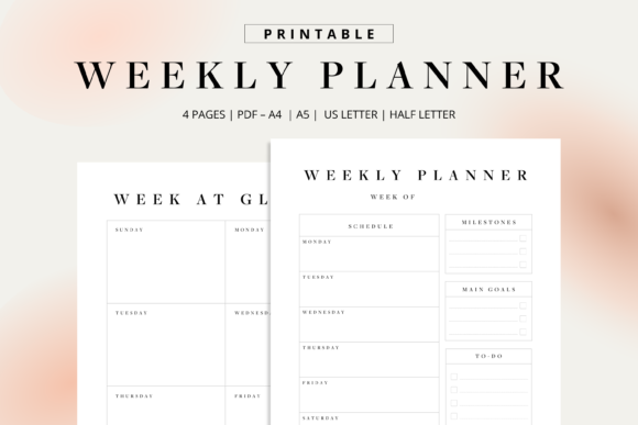 Download Weekly Planner &amp; Schedule Printable - Schedule Collection
