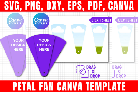Download Petal Fan Template SVG - Fan template Collection